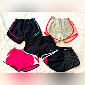 Nike Active Shorts (set of 5) XS assorted colors